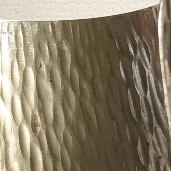 Vintage Napier Wide Hammered Runway Silver Tone Egyptian Revival Cuff Bracelet - Picture 11 of 12